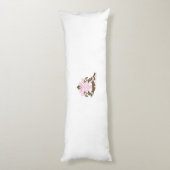 マゼンタ – 赤、黄色がかったオレンジ色の装飾 ボディピロー (裏面 (縦))