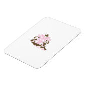 マゼンタ – 赤、黄色がかったオレンジ色の装飾 マグネット (左側)