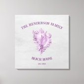 マゼンタConchシェルキャンバス印刷 キャンバスプリント (正面)