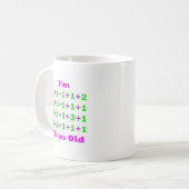 マゼンタGr 25歳の コーヒーマグカップ (正面左)