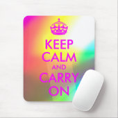 マゼンタKeep Calm and Carry Onマウスパッド マウスパッド (マウス)