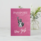 マゼンタNew York City Passport日付の保存 セーブザデート (スタンド正面)