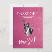 マゼンタNew York City Passport日付の保存 セーブザデート (正面)