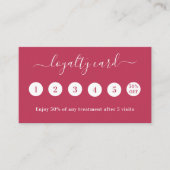 マゼンタQRコードフォト事業ロイヤリティカード 名刺 (正面)