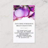 *~*マゼンタQRコードYummy金ゴールドメッキAP29 名刺 (裏面)