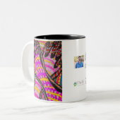 マゼンダとイエローハンズコーヒーマグ ツートーンマグカップ (正面左)