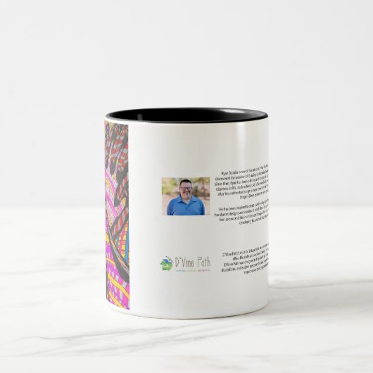 マゼンダとイエローハンズコーヒーマグ ツートーンマグカップ (中央)