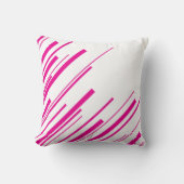 マゼンダと白の対角線 クッション (正面)