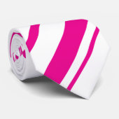 マゼンダと白の対角線 ネクタイ (ロール)