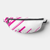 マゼンダと白の対角線 ファニーパック (レイダウン)