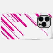 マゼンダと白の対角線 Case-Mate iPhoneケース (裏面 (横))