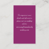 マゼンダのウェブサイト結婚カードの真珠のストランド エンクロージャーカード (裏面)
