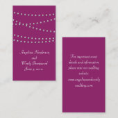 マゼンダのウェブサイト結婚カードの真珠のストランド エンクロージャーカード (正面/裏面)