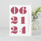 マゼンダエレガントクのクモダンリアとミニマル 招待状 (スタンド正面)