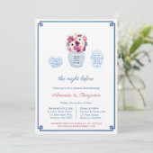 マゼンダエレガントー白い花リハーサルディナー 招待状 (スタンド正面)