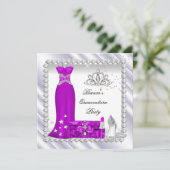 マゼンダキンセアニェラ第15回ティアラ誕生日パーティー 招待状 (スタンド正面)