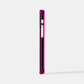 マゼンダストライプーとブラックの斑点と色 iPhoneケース (左側面)