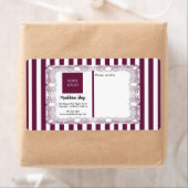 マゼンダストライプー色のフレームとロゴ ラベル (インサイチュ)