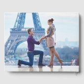 マゼンダバラ植物株結婚式モノグラム ゲストブック (裏面)