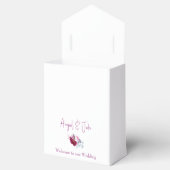 マゼンダフローラシャンパーニュ結婚ホワイト フェイバーボックス (オープン)