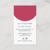 マゼンダモダンフォトアーチ化粧美しい業界 名刺 (裏面)