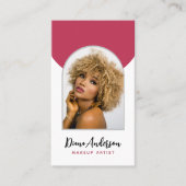 マゼンダモダンフォトアーチ化粧美しい業界 名刺 (正面)