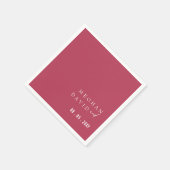 マゼンダモダンン結婚予算 スタンダードカクテルナプキン (角)