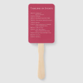 マゼンダモダンン – モノグラム – 結婚式 プログラム- ハンドファン (裏面)