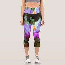 マゼンダ素晴らしーグリーンサボサボダリア カプリレギンス