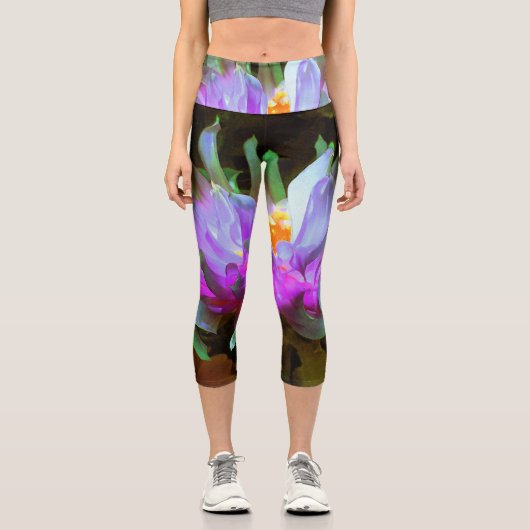 マゼンダ素晴らしーグリーンサボサボダリア カプリレギンス (正面)