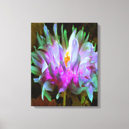 マゼンダ素晴らしーグリーンサボサボダリア キャンバスプリント