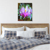 マゼンダ素晴らしーグリーンサボサボダリア キャンバスプリント (インサイチュ (寝室))