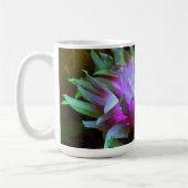 マゼンダ素晴らしーグリーンサボサボダリア コーヒーマグカップ (左)