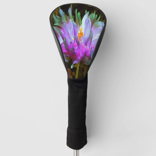 マゼンダ素晴らしーグリーンサボサボダリア ゴルフヘッドカバー (正面)