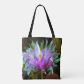 マゼンダ素晴らしーグリーンサボサボダリア トートバッグ (裏面)