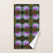 マゼンダ素晴らしーグリーンサボサボダリア バスタオルセット (ハンドタオル)