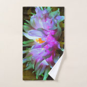 マゼンダ素晴らしーグリーンサボサボダリア バスタオルセット (ハンドタオル)