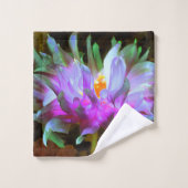 マゼンダ素晴らしーグリーンサボサボダリア バスタオルセット (ウォッシュタオル)