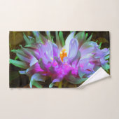 マゼンダ素晴らしーグリーンサボサボダリア バスタオルセット (ハンドタオル)