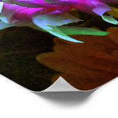 マゼンダ素晴らしーグリーンサボサボダリア ポスター (角)