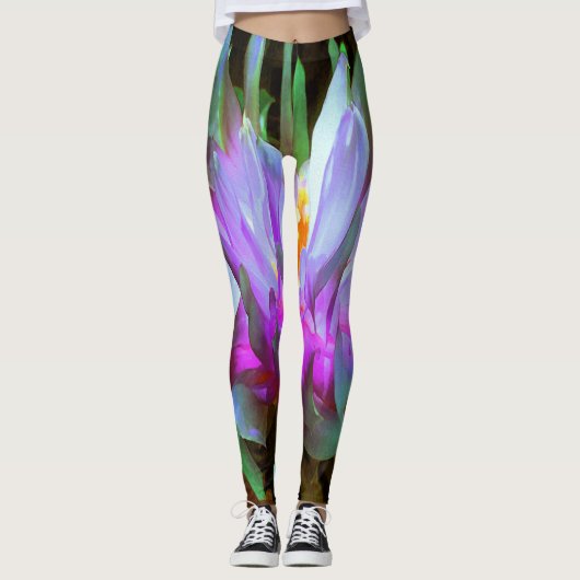 マゼンダ素晴らしーグリーンサボサボダリア レギンス (正面)