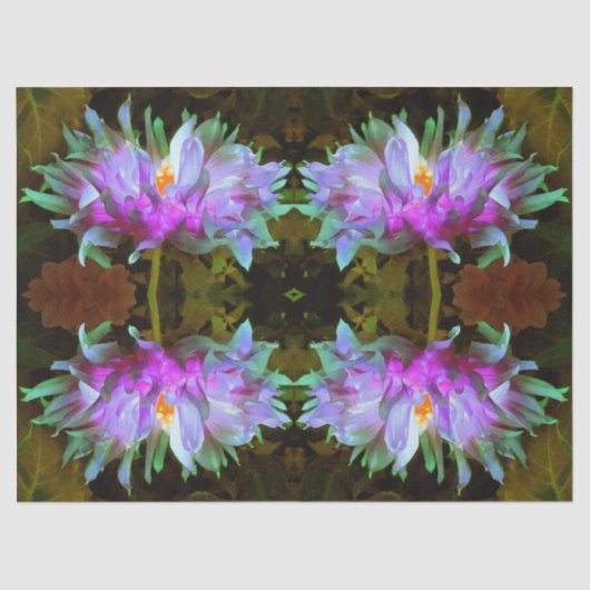 マゼンダ素晴らしーグリーンサボサボダリア 薄葉紙 (正面)