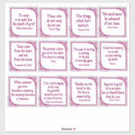 マゼンダ色の華美ヴィンテージの悲し縁どみの引用文 シール