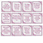 マゼンダ色の華美ヴィンテージの悲し縁どみの引用文 シール (正面)