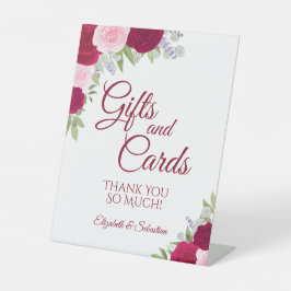 マゼンダ&ピンクボホフローラギフト&カー結婚ド 台座サイン