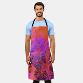 マゼントリップ（幻覚体験）のようなタとオレンジの印象派庭園 エプロン (着用した状態)