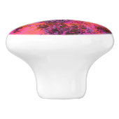 マゼントリップ(幻覚体験)のようなタとオレンジの印象派庭園 セラミックノブ (側面)