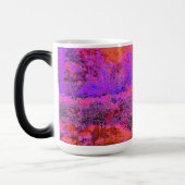 マゼントリップ（幻覚体験）のようなタとオレンジの印象派庭園 モーフィングマグカップ (左)