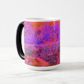 マゼントリップ（幻覚体験）のようなタとオレンジの印象派庭園 モーフィングマグカップ (正面左)