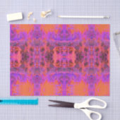 マゼントリップ(幻覚体験)のようなタとオレンジの印象派庭園 薄葉紙 (クラフト)